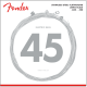 FENDER Stainless 9050's Bass Strings, Stainless Steel Flatwound, 9050L .045-.100 Gauges, (4)