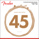 FENDER 8060 Acoustic Bass Strings, Phosphor Bronze, Long Scale, .45-.100 Gauges, (4)