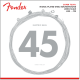 FENDER 7250 Bass Strings, Nickel Plated Steel, Long Scale, 7250-5M .045-.125 Gauges, (5)