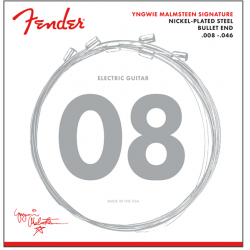 FENDER Yngwie Malmsteen Signature Electric Guitar Strings, .008-.046 Gauges, Nickel-Plated Steel