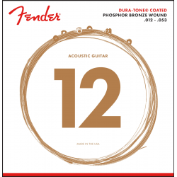 FENDER 860L Phosphor Bronze Dura-Tone® Coated 12-53