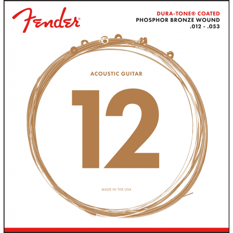 FENDER 860L Phosphor Bronze Dura-Tone® Coated 12-53