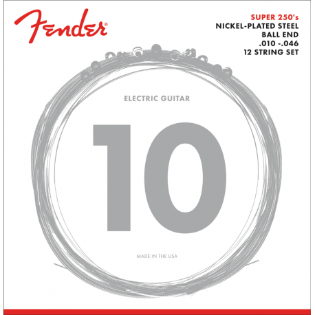 FENDER Electric XII Strings, Nickel Plated Steel, 10-46