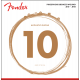 FENDER Phosphor Bronze Acoustic Guitar Strings, Ball End, 60XL .010-.048 Gauges, (6)