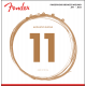 FENDER Phosphor Bronze Acoustic Guitar Strings, Ball End, 60CL .011-.052 Gauges, (6)