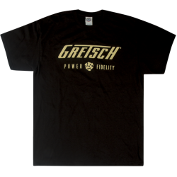 GRETSCH Gretsch® Power & Fidelity™ Logo T-Shirt, Black, XXL