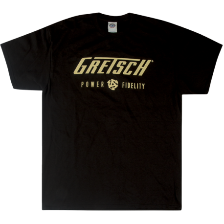 GRETSCH Gretsch® Power & Fidelity™ Logo T-Shirt, Black, XXL