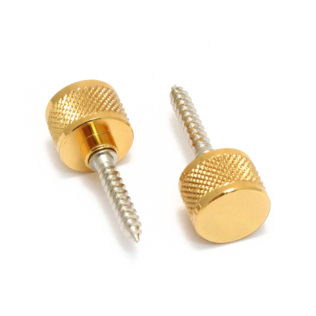 GRETSCH Strap Buttons, Most Gretsch® Guitars, with Mounting Hardware, Gold (Pair)