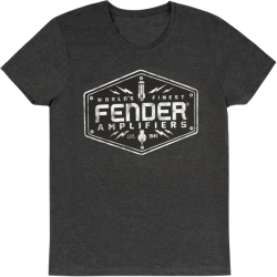 FENDER Amplifiers Logo T-Shirt, Dark Grey, L