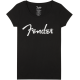 FENDER Fender® Spaghetti Logo Women's Tee, Black, Large