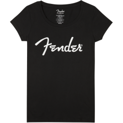 FENDER Fender® Spaghetti Logo Women's Tee, Black, Large