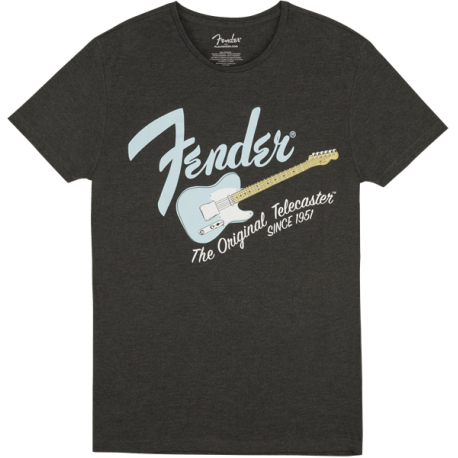 FENDER Fender® Original Telecaster® Men's Tee, Gray/Sonic Blue, Large