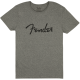 FENDER Fender® Spaghetti Logo Men's Tee, Grey, XXL