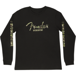 FENDER Camo Logo L/S T-Shirt, Blk L