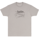 FENDER Strat® Blueprint T-Shirt, Silver, XXL