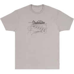 FENDER Strat® Blueprint T-Shirt, Silver, S