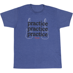 FENDER Practice T-Shirt, Heather Blue XXL