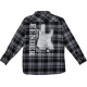 FENDER Fender® Men's Flannel Shirt, Black and Gray, S