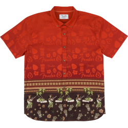 FENDER The Hawaiian Button Up Shirt, Multi 2X