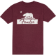 FENDER Fender® Burgundy Bear Unisex T-Shirt, S