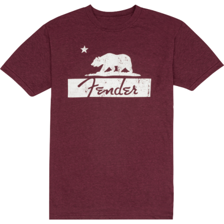 FENDER Fender® Burgundy Bear Unisex T-Shirt, S