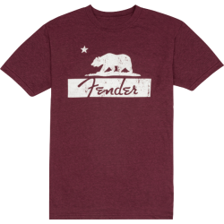 FENDER Fender® Burgundy Bear Unisex T-Shirt, L