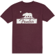 FENDER Fender® Burgundy Bear Unisex T-Shirt, M