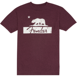 FENDER Fender® Burgundy Bear Unisex T-Shirt, M
