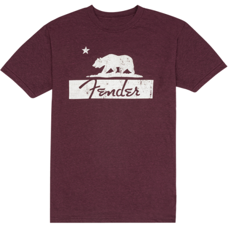 FENDER Fender® Burgundy Bear Unisex T-Shirt, M