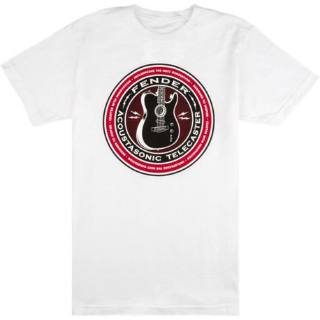 FENDER Acoustasonic® T-Shirt, White, S