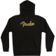 FENDER Fender® Yellow Stitch Logo Hoodie, Black, XXL