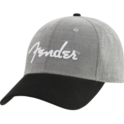 FENDER Fender® Hipster Dad Hat, Gray and Black, One Size Fits Most