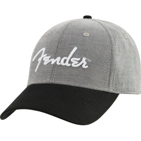 FENDER Fender® Hipster Dad Hat, Gray and Black, One Size Fits Most