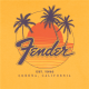 FENDER Fender® Palm Sunshine Unisex T-Shirt, Marigold, M