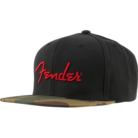 FENDER Fender® Camo Flatbill Hat, Camo, One Size Fits Most