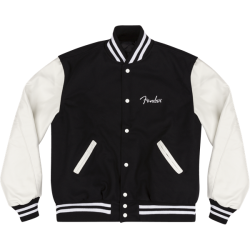 FENDER Custom Shop Varsity Jacket, Black/White, L