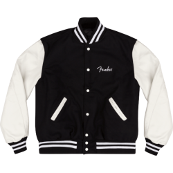 FENDER Custom Shop Varsity Jacket, Black/White, XL