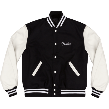 FENDER Custom Shop Varsity Jacket, Black/White, XL
