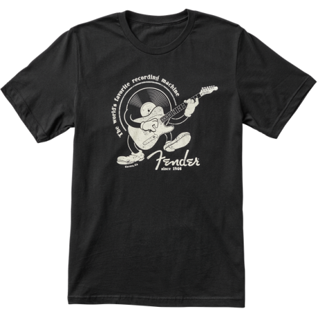 FENDER Recording Machine T-Shirt, Black, S