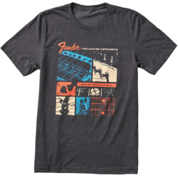 FENDER Fender® Jaguar® T-Shirt, Dark Gray, XXL