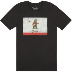 FENDER Fender® Bear Flag T-Shirt, Coal, L