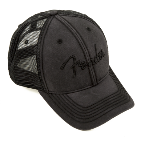 FENDER Fender® Blackout Trucker Hat, One Size Fits Most
