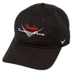 FENDER Fender® Custom Shop Baseball Hat, Black, One Size Fits Most