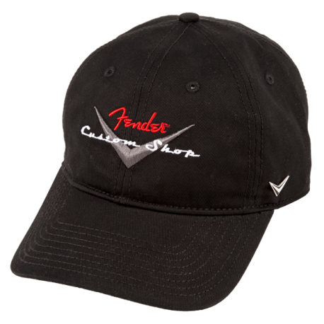 FENDER Fender® Custom Shop Baseball Hat, Black, One Size Fits Most