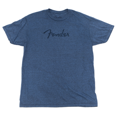 FENDER Fender® Distressed Logo Premium T-Shirt, Blue Heather, S