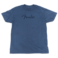 FENDER Fender® Distressed Logo Premium T-Shirt, Blue Heather, XL