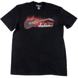 JACKSON Jackson® Red Crackle T-Shirt, Black, L