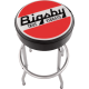 BIGSBY Bigsby® Round Logo Barstool, Black, Red and White, 30"