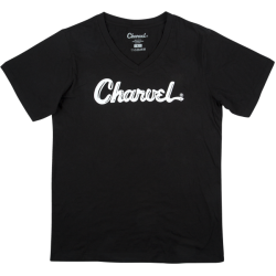 CHARVEL Charvel® Toothpaste Logo Ladies T-Shirt, Black, M