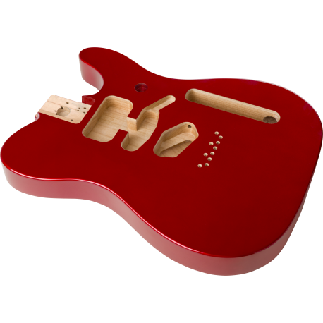 FENDER Deluxe Series Telecaster® SSH Alder Body Modern Bridge Mount, Candy Apple Red